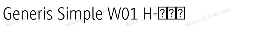 Generis Simple W01 H字体转换